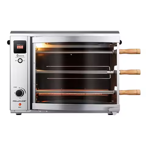 Camping Outdoor BBQ Grill Home Garden Gas Oven Auto Rotating Gas Portable Oven Multifunctional Gas O