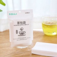 (100枚入)反折款一次性茶葉袋-日本 FaSoLa SH-053泡茶袋茶包袋一次性過濾網袋玉米纖維茶葉袋花茶渣拉茶袋封  {平行進口}