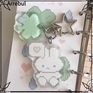 ARREBUL Anime Keychains, Anti-lost Bunny Bag Pendant Decoration, Y2K Style Pixel Y2K Keyring Korean 