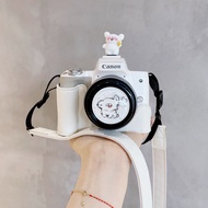 Micro SLR Digital G7x Camera Bag Xt30 White Scribbled Puppy Cartoon R50 Leather Case Zv1f Crossbody 