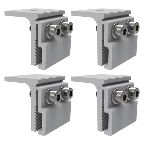 1/4Pcs Aluminium Standing Seam Clamp Folded Sheet Metal Roofs Seam Clamp Solar Pv System Mounting Fi