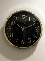 Oriental Wall Clock 26cm Sweeping OTC001C113