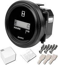 Jayron JR-HM005DC Snap in hour meter Round LCD Hour Meter Quartz hour meter DC4.5V-90V for fork Cart