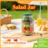 [SG Stock] Portable Storage Salad Jar Creative Salad Box Vertical Layering Vegetable Salad Jar Stora