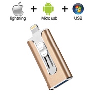 3 in1 OTG USB Flash Drive 8G 16GB 32GB 64GB 128GB Pen drive For iphone 8 7 Plus 6 6s Plus 5S ipad st