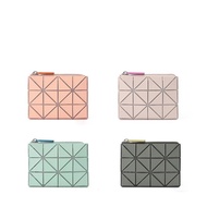 ✨Ready Stock Female Bag✨Japan Issey Miyake Same Style Geometric Rhombus Coin Purse Triangle Card Holder Unique Portable Clutch Small Bag Key Case