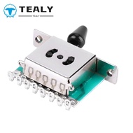 TEALYMY Guitar Lever Switch, 5-Way Position Silver 5-Way Pickup Selector Switch, Professional Metal 