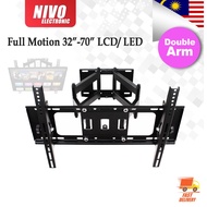 32 INCH TO 70 INCH FLAT PANEL TV WALL MOUNT DOUBLE ARM TV MOUNT TV BRACKET LCD