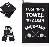 Golf Towel Printed Funny Golf Towel Microfiber Golf Towels for Golf Bags with Clip Golf Gifts for Men Golfers Husband Boyfriend Dad Golf Lover Birthday Gifts for Golf Fan Golf Accessories for Men