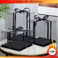 TTB Black Color 7/8/10 inch PET Transparent Top Cake/Packaging Box  - 1pc/pkt