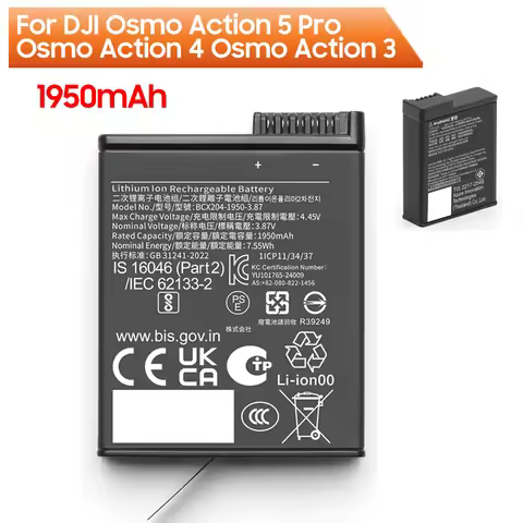 For DJI Osmo Action 5 Pro Action 6 Action4 Osmo Action3 DJI Osmo 360 High-Quality Battery 1950mAh