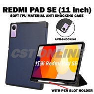 Redmi Pad 2 & Redmi Pad SE 8.7 & 11 inch With Pen Slot Holder Casing Red Mi Pad SE Cover Redmi pad s
