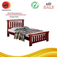 P2U XL Single Wooden Bed / Solid Wood Single Bed / Katil Kayu Bujang / Export Quality / Bed Room Fur