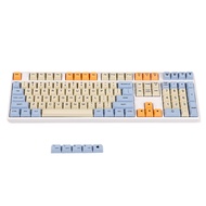 YMDK ブルー ベージュ オレンジ 染料 サブ 108 キー マック キー 厚手 PBT OEM プロファイル キーキャップ 標準 104 TKL 60% MX スイッチ キーボード (キーキャップ
