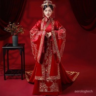 YQWedding Hanfu Bride and Groom Chinese Wedding Dress a Chaplet and Official Robes Men and Women Couple Chinese Style An