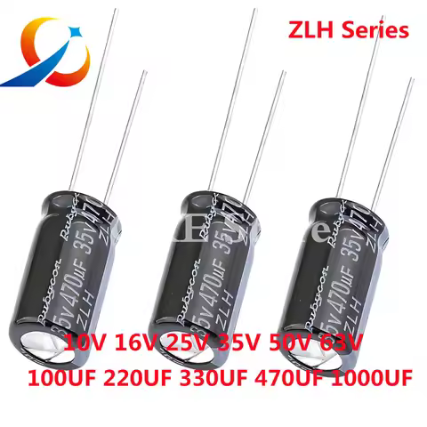 10pcs ZLH 10V 16V 25V 35V 50V 63V 100V 10UF 22UF 47UF 100UF 220UF 330UF 470UF 1000UF Rubycon Electro