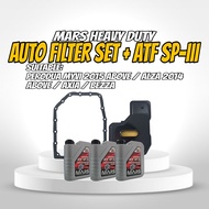 MARS ATF SP3 + GEARBOX AUTO FILTER SET FOR PERODUA MYVI 2015 ABOVE /ALZA 2014 ABOVE /AXIA /BEZZA