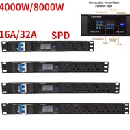 Power panel socket of high-power intelligent digital display power distribution unit (PDU), 16A/32A air switch with surge protection, without extension cable