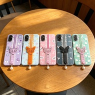Butterfly Bracket Printed Candy Jelly 2-in-1 Phone Case For SAMSUNG F05 F07 F14 F17 4G 5G Stylish Ca