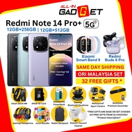 REDMI NOTE 14 PRO+ 5G 12+512GB | REDMI NOTE 14 PRO 5G 12+256GB | 200MP AI camera, Smartphone, MY Set