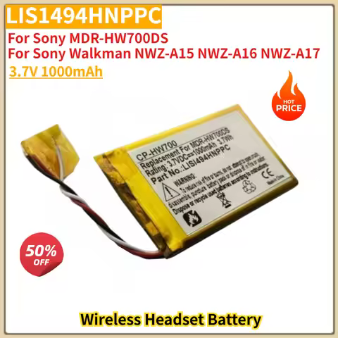 LIS1494HNPPC High Quality Wireless Headset Battery 3.7V 1000mAh for Sony MDR-HW700DS Brand New Repla
