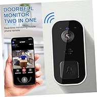 ORFOFE Visual Doorbell Home Door Bell Video Door Bell Apartment Smart Doorbell Wifi Doorbell Video Doorbell Wired Wireless Doorbells Wireless Remote Video Doorbell Household Set X03 Abs