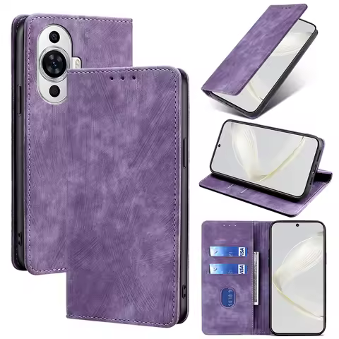 RFID Leather Wallet Book Case for Huawei Nova 11 Ultra 10 9 8 7 6 5 5T Pro SE Y61 Y70 Plus Y90 Y91 M