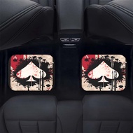 3D Playing Card Printed Car Mats, Front Rear Protective Mats, Suitable for 95% Cars.