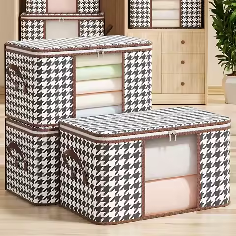 3pcs Large Capacity Clothes and Quilt Storage Bags Foldable Travel Storage Boxes Moving and Packing 
