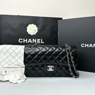 CHANEL 荔枝黑銀牛Coco 23