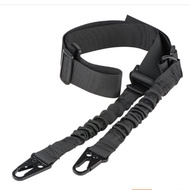 Outdoor Tactical Double Point Gun Strap Nylon Canvas Spring Gun Rope Toy Water Bomb Strap