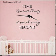 factoryoutlet2.sg 1pc time spent with family is worth every second art wall ers home decals Hot