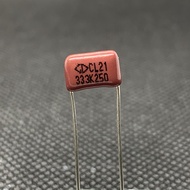 2PCS CL21 333K250 capacitor 333K250 P:7.5mm 333K 250V capacitor 333J 250V capacitor CL21 0.33UF 250V
