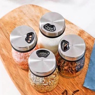 Glass Seasoning Bottle Jar Seasoning Box Set Sprinkler Bottle Barbecue Pepper Pepper Cumin Powder Sa