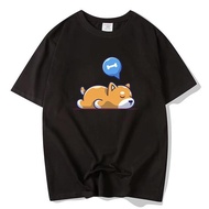 Hot Fashion SHIBA INU DOG UNISEX Cartoon Printed Graphic Short Sleeves T-Shirt Size Tee