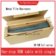 5000pcs 1/4W Resistance 0.1R~2.2M 1% Metal Film Resistor Series 0.25W 1R 10R 47R 100R 220R 470R 1K 2