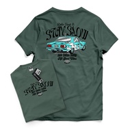 HIJAU KATUN Hypnos Distro T-Shirt Combed Cotton 30s Sage Green Stay Slow Baju T Shirt Lelaki Baju Le