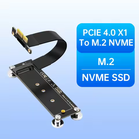 PCI-E 4.0 X1 to M.2 NVMe SSD Riser Card 90 Degree Right Angle 10CM Extension Cable M.2 NVMe SSD To X