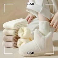 GESH Mid Tube Socks - Warm Plush Fuzzy Women's Sleep Socks
