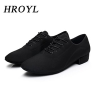 【HOT】 Hroyl Men Dance Shoes Boys Ballroom Latin Shoes Breathable Fabric Modern Tango Jazz Dancing Shoe Practise Shoes Dropshipping