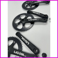 ◿ ☫ ☋ Crankset Chainwheel Ligon 52T / 48T / 46T / 44T alloy single / double fixie / road bike bicyc