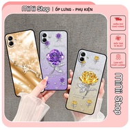 Samsung A06 / A06 5G case printed with beautiful flowers and cute horses embossed phone case