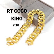 SP Wing Sing Rantai Tangan Coco King Pasir Emas 916/Wing SIng 916 Gold Coco King Bracelet 916可可手链