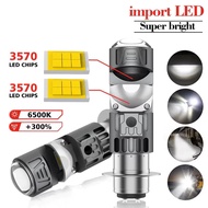 1PC Motorcycle Headlight P15D T19 H6 H4 High/Low Beam 6000K White 12V-24V 1440LM Bulb Led Waterproof