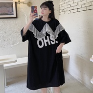 Oladivi L-9XL Plus Size Women Lace Ruffle Cotton Dress Summer Casual Loose Long Oversized Dresses 31