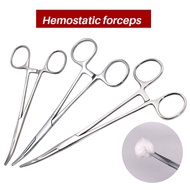 14/16/18cm Stainless Steel Hemostatic Forceps Clamp Veterinary Curved Tip Forceps Locking Clamps Fis