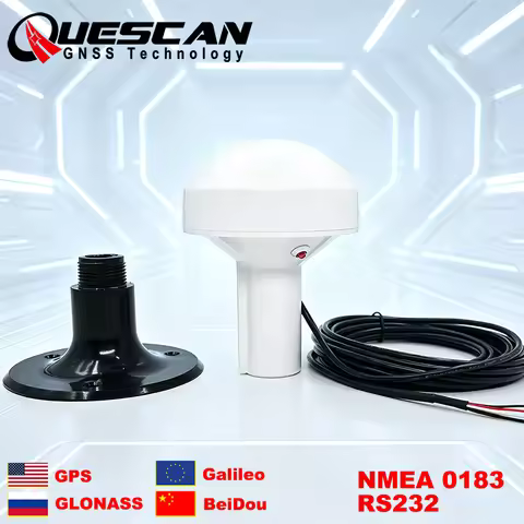 QUESCAN R100L RS232 12V NMEA 0183 GPS GNSS Antenna Receiver Agricultural Marine GPS GLONASS Galileo 