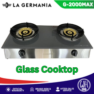 La Germania Two Burner Stainless Glass Top Gas Stove (G-2000MAX)