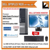 Dell Optiplex  9010 , 9020 , 790 Core i5 / i7(2nd / 3rd / 4th GEN )Full SET (CPU+MONITOR+KB+MOUSE)  