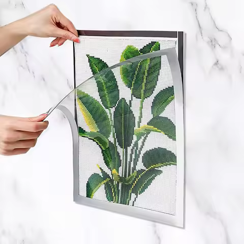 30x40CM Magnetic Photo Frame Diamond Art Frame PVC Black Painting Pictures Certificates Display Fram